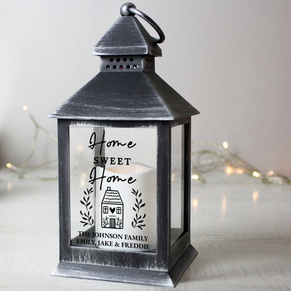 Personalised Home Black Lantern from Heartfelt Gifts