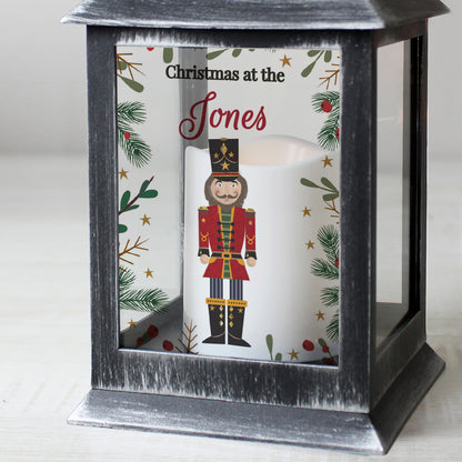 Personalised Christmas Nutcracker Black Lantern - image 3