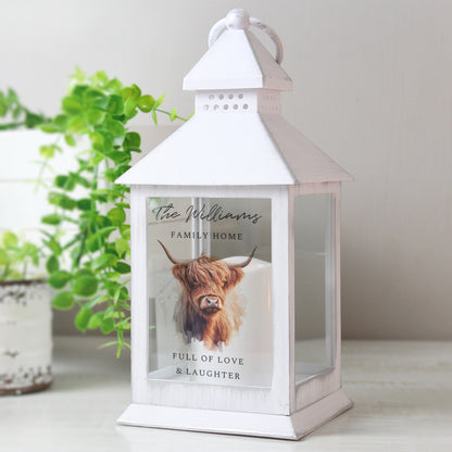 Personalised Highland Cow LED Lantern - image 3