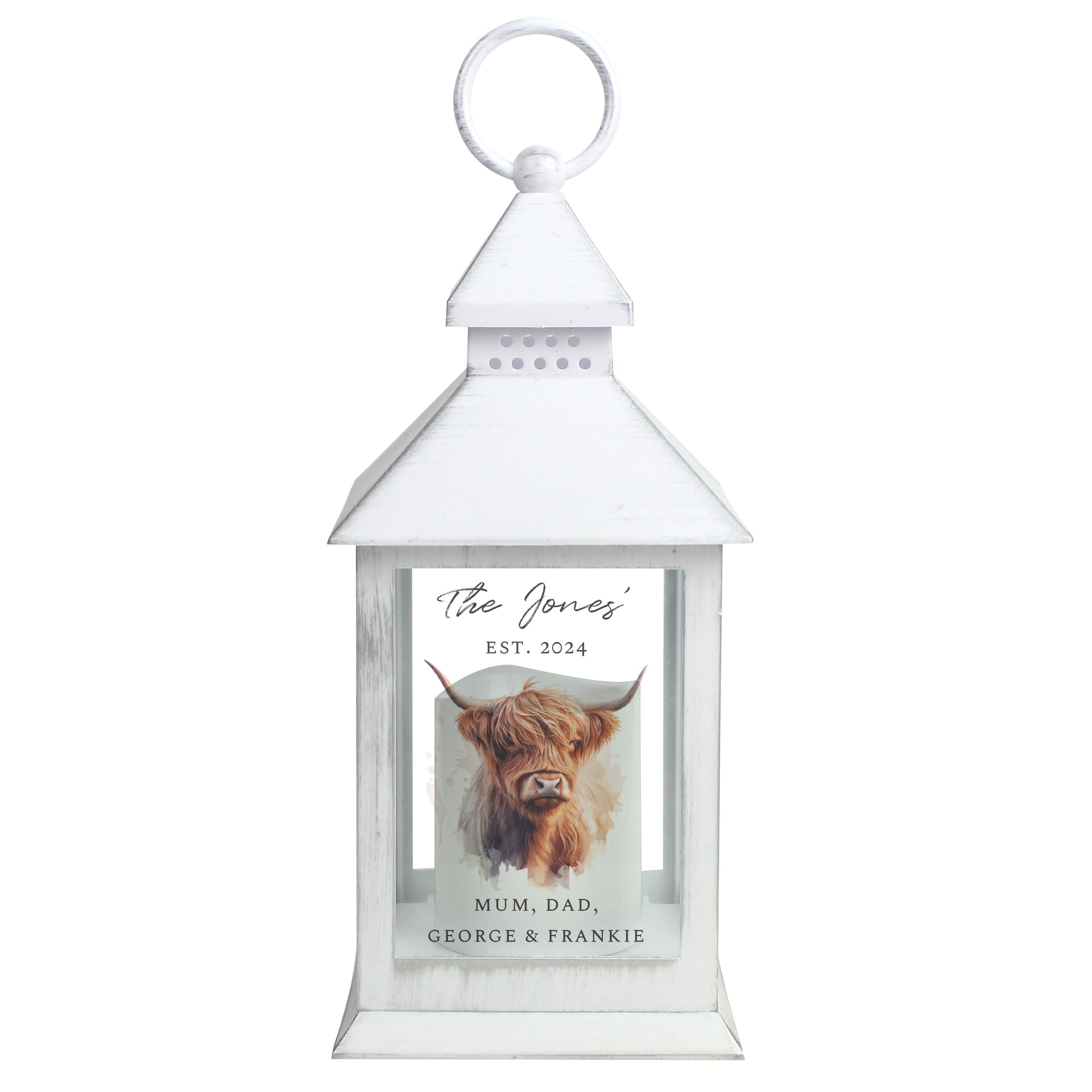 Personalised Highland Cow LED Lantern - image 5