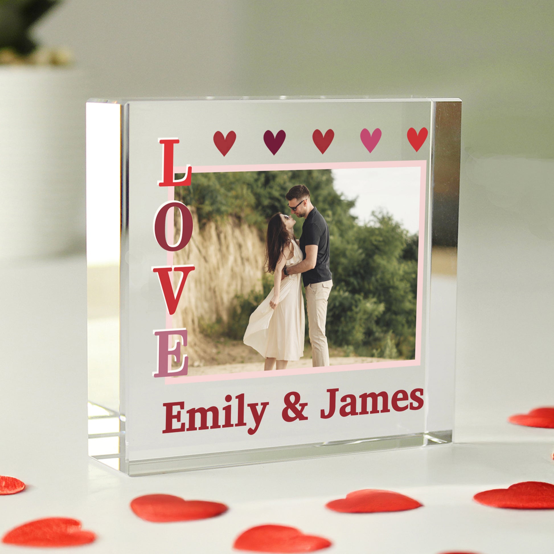 Personalised LOVE Photo Upload Crystal Token - image 2
