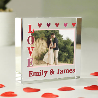 Personalised LOVE Photo Upload Crystal Token - image 2