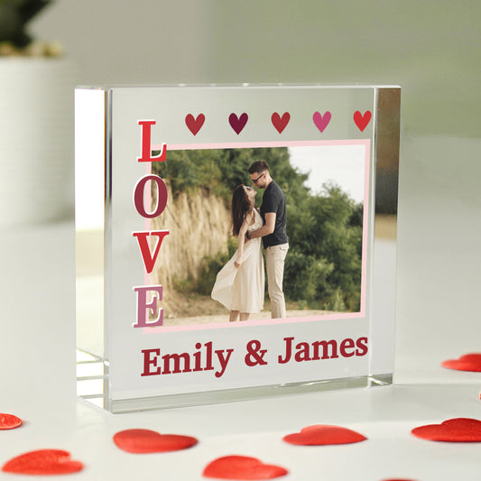 Personalised LOVE Photo Upload Crystal Token - image 2