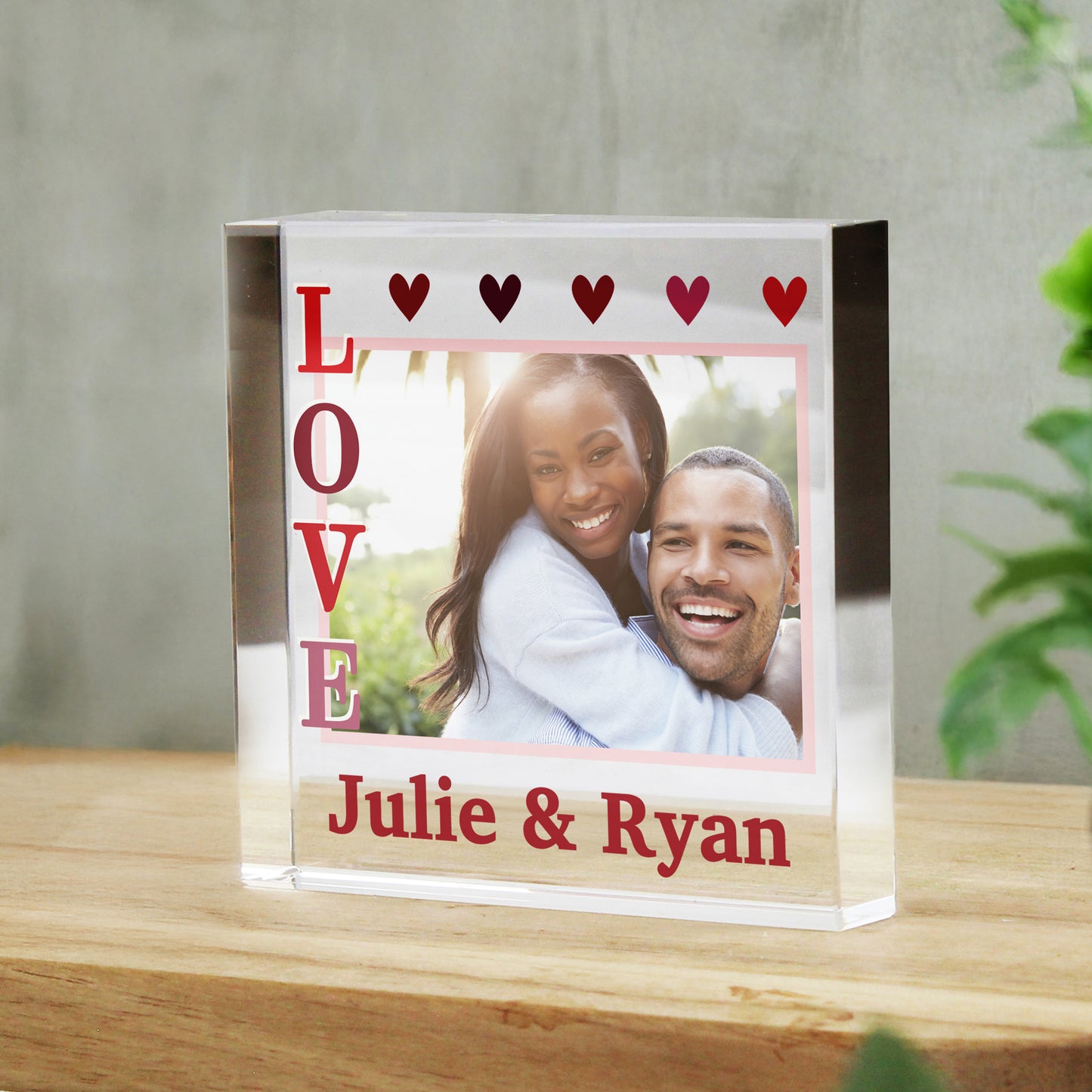 Personalised LOVE Photo Upload Crystal Token - image 3