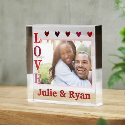 Personalised LOVE Photo Upload Crystal Token - image 3