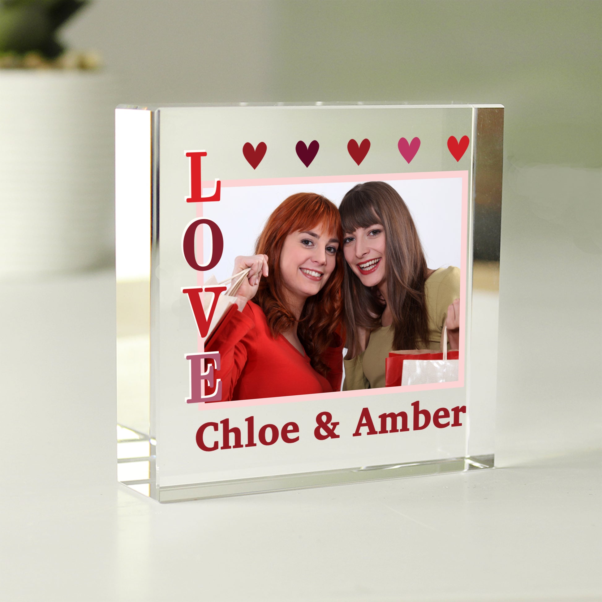 Personalised LOVE Photo Upload Crystal Token - image 4