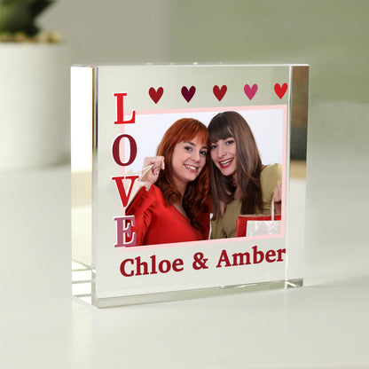 Personalised LOVE Photo Upload Crystal Token - image 4