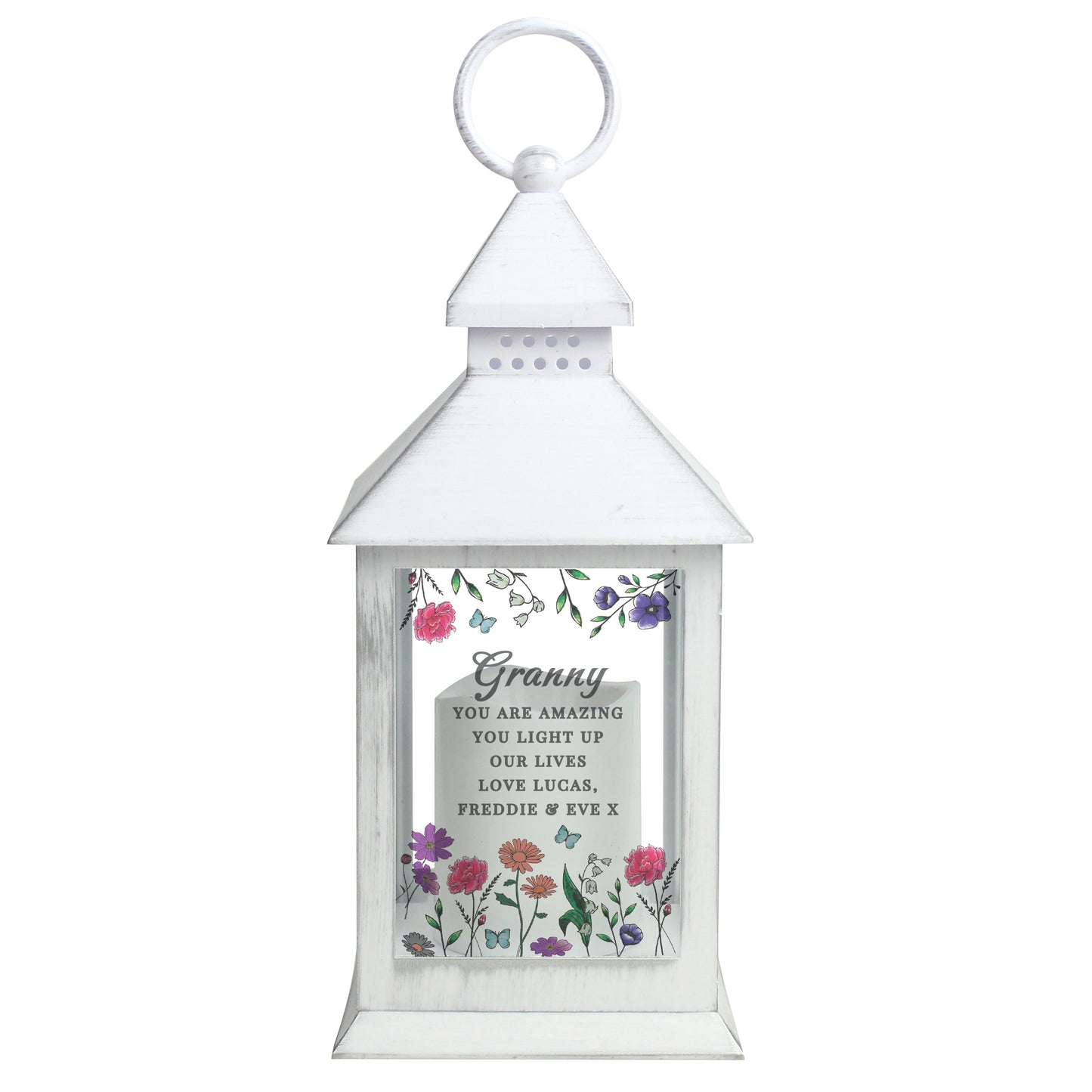 Personalised Wild Flowers LED Lantern - image 5