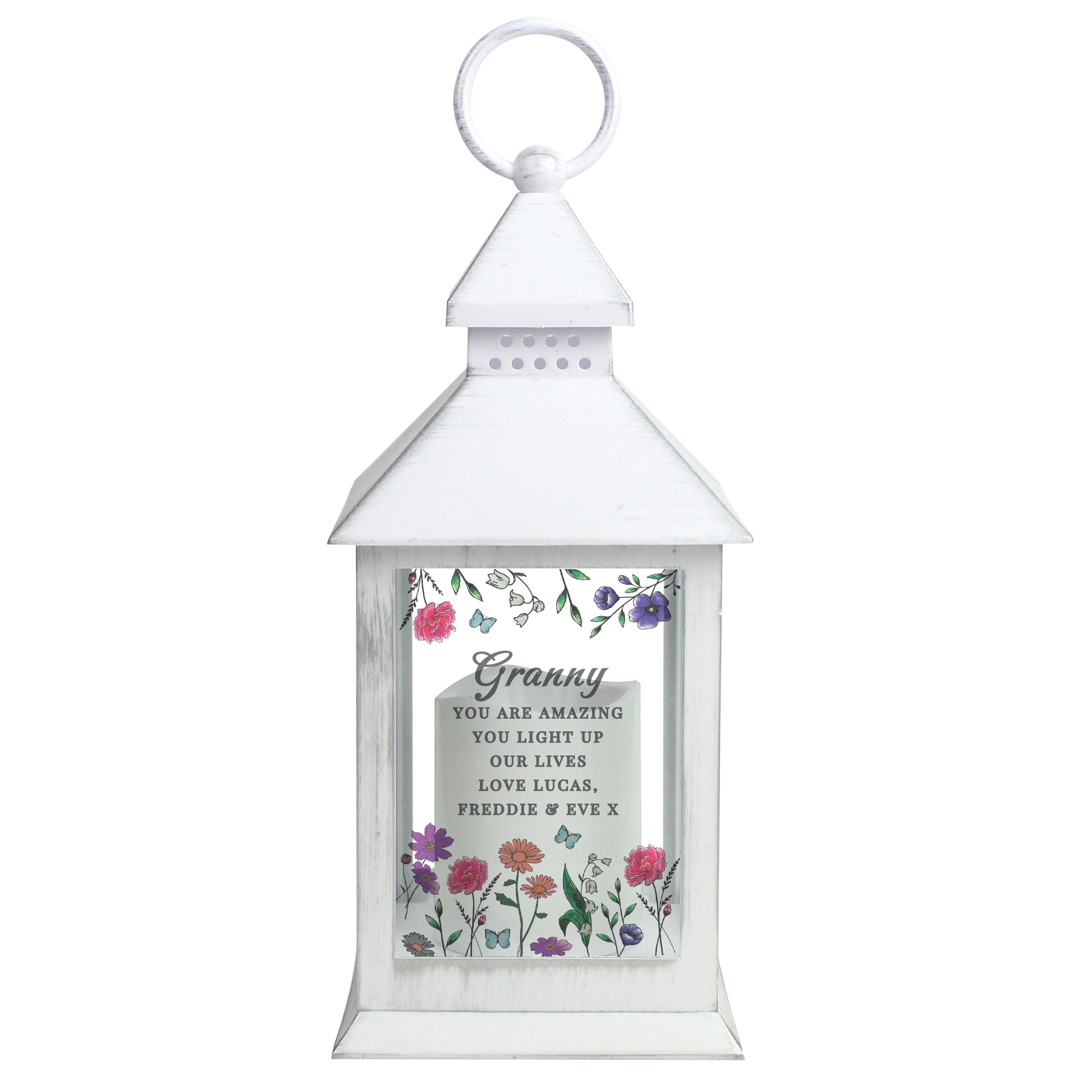 Personalised Wild Flowers LED Lantern - image 5