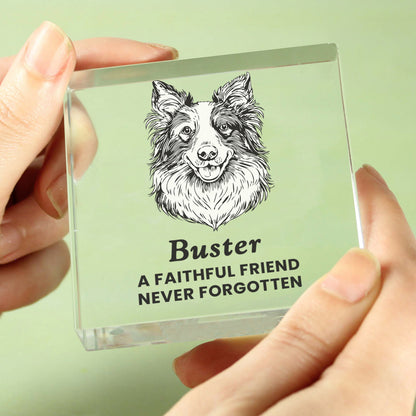 Personalised Dog Breed Small Crystal Ornament - image 3