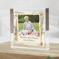 Personalised Wild Flowers Photo Upload Small Crystal Token from Heartfelt Gifts