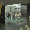 Personalised Wedding Mirrored Tealight Holder from Heartfelt Gifts