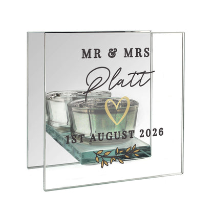 Personalised Wedding Mirrored Tealight Holder - image 5