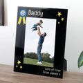 Personalised No.1 Black Glass 5x7 Photo Frame – Birthday Father's Day Gift