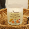 Personalised Pumpkin Frosted Glass Vanilla Candle – Autumn Seasonal Gift