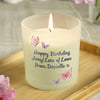 Personalised Butterfly Frosted Candle – Birthday Gift for Her