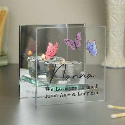 Personalised Butterfly Mirrored Tealight Holder – Birthday Gift for Her - image 3