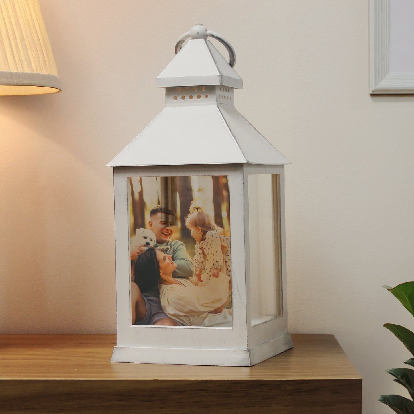 Personalised Photo Upload White Lantern – Birthday Anniversary Memorial Gift - image 3