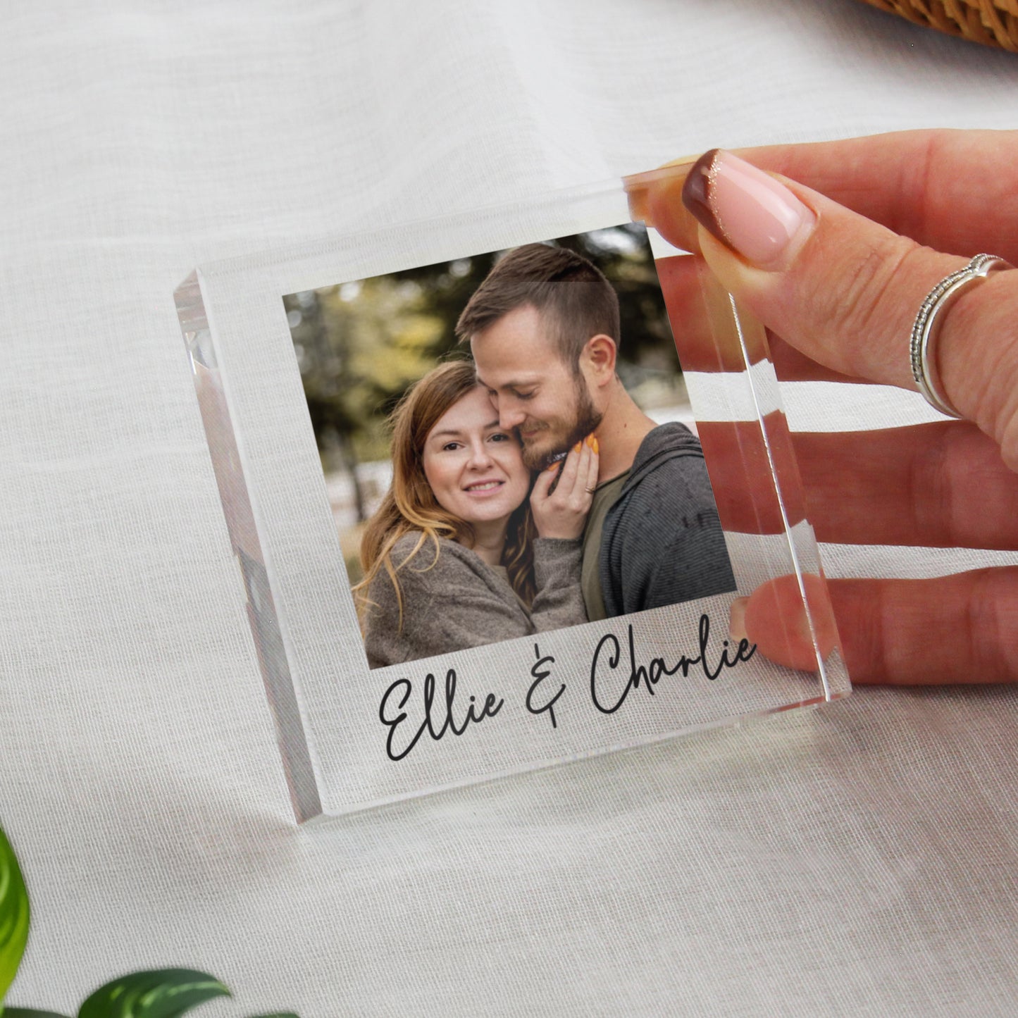 Personalised Photo Upload Small Glass Ornament – Birthday Christmas Keepsake - image 2
