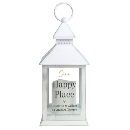 Personalised Black and Gold Free Text White Lantern – Wedding Housewarming Gift - image 4
