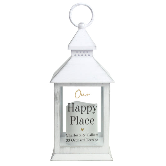Personalised Black and Gold Free Text White Lantern – Wedding Housewarming Gift - image 4