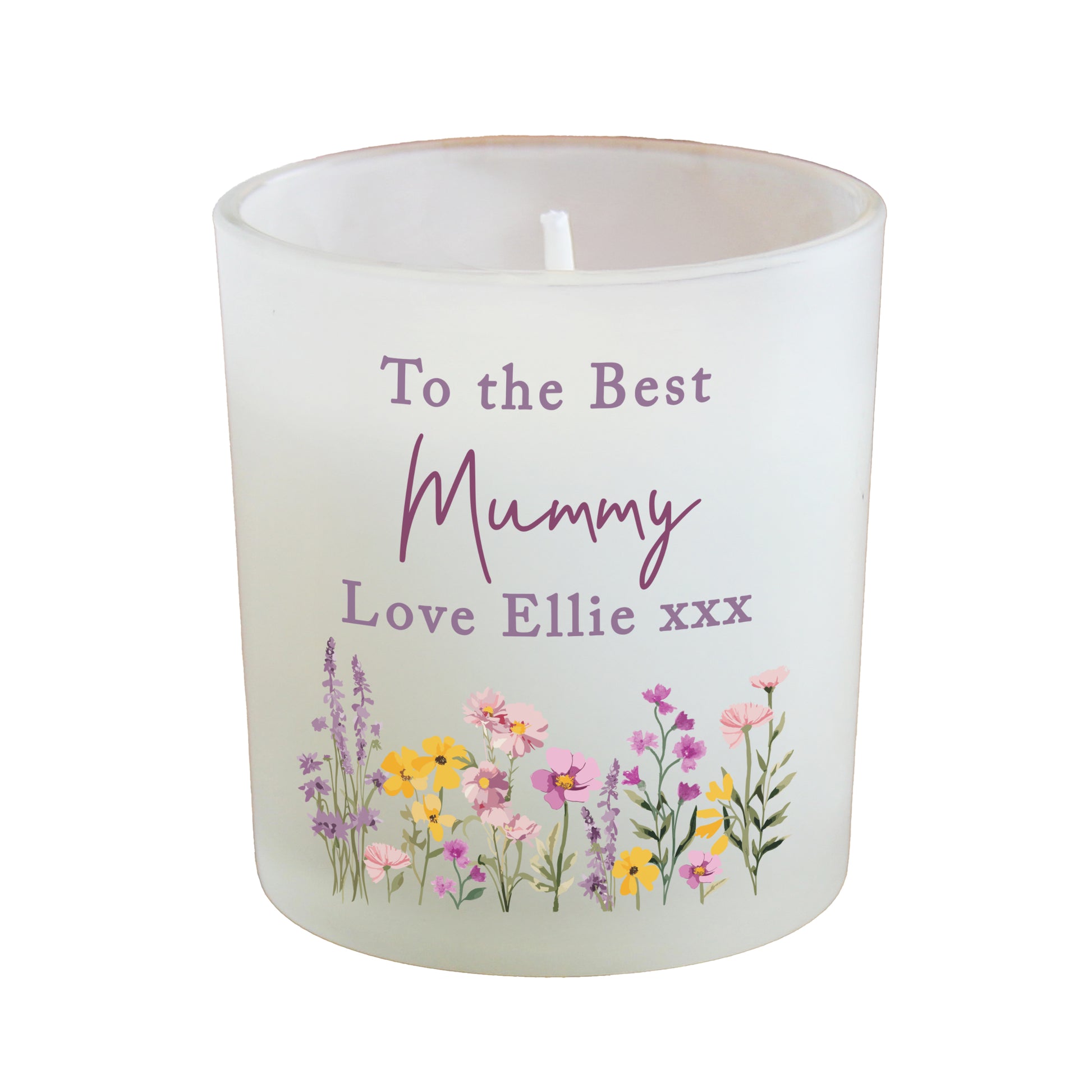 Personalised Wild Flower Jar Candle – Birthday Mother's Day Gift - image 4