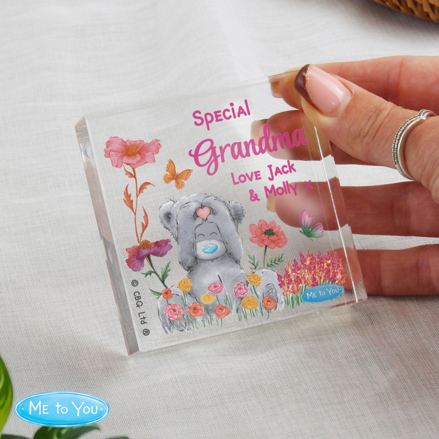 Personalised Me to You Flowery Glass Ornament – Tatty Teddy Keepsake Gift - image 3