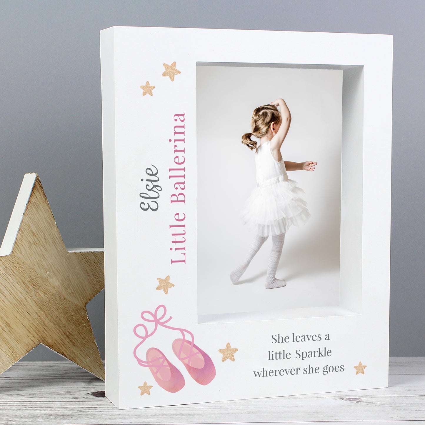 Personalised Swan Lake Ballet 5x7 Box Photo Frame from Heartfelt Gifts