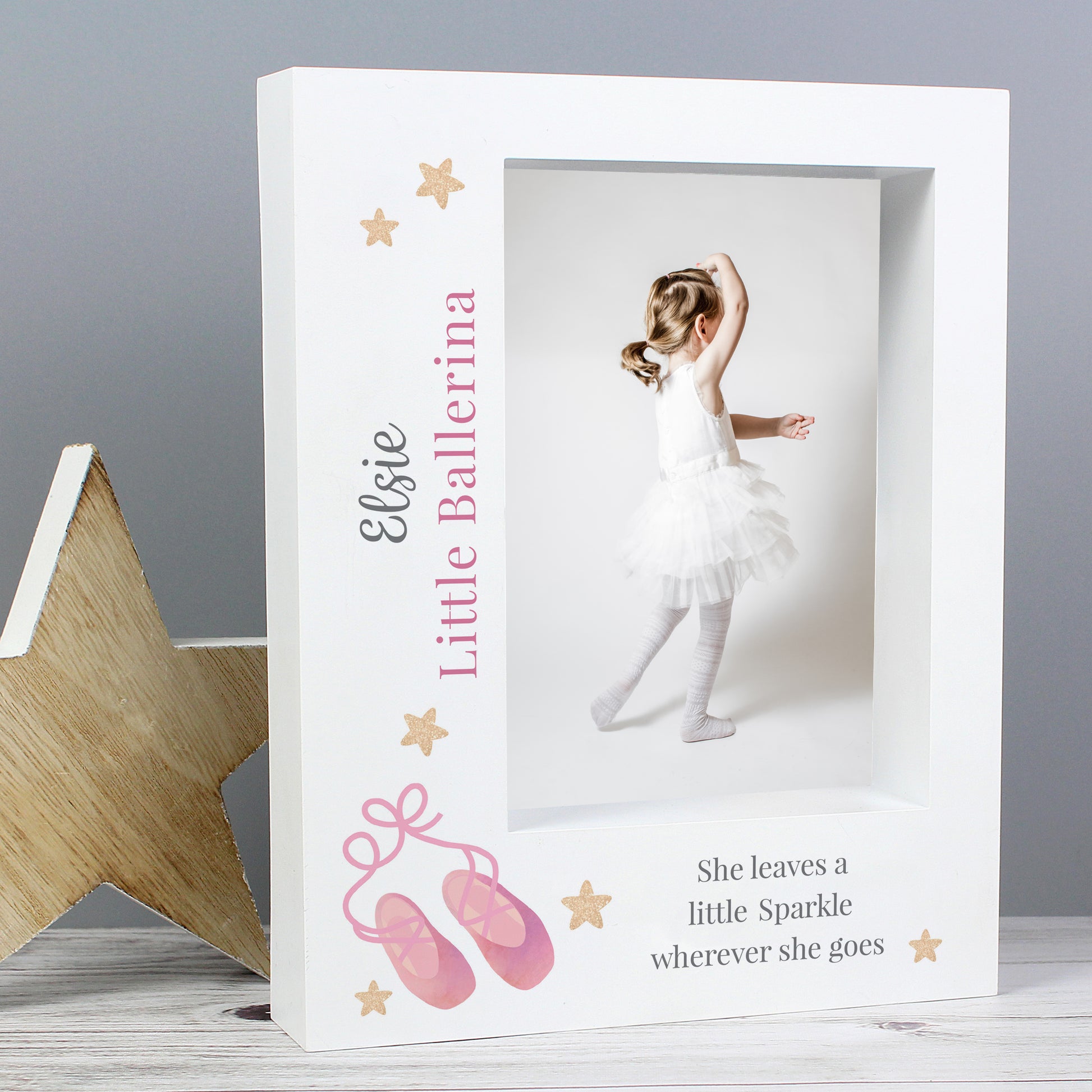Personalised Swan Lake Ballet 5x7 Box Photo Frame from Heartfelt Gifts