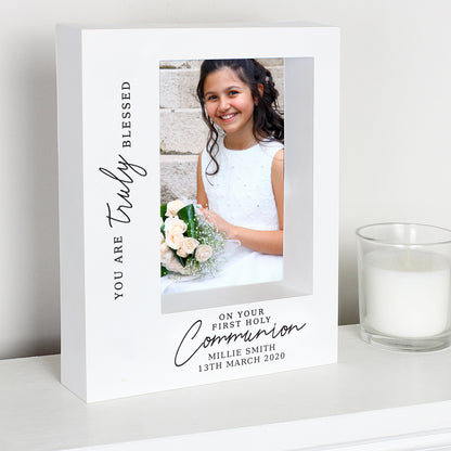 Personalised 'Truly Blessed' First Holy Communion 5x7 Box Photo Frame - image 3