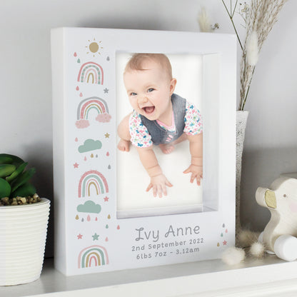 Personalised Rainbow 5x7 Box Photo Frame from Heartfelt Gifts