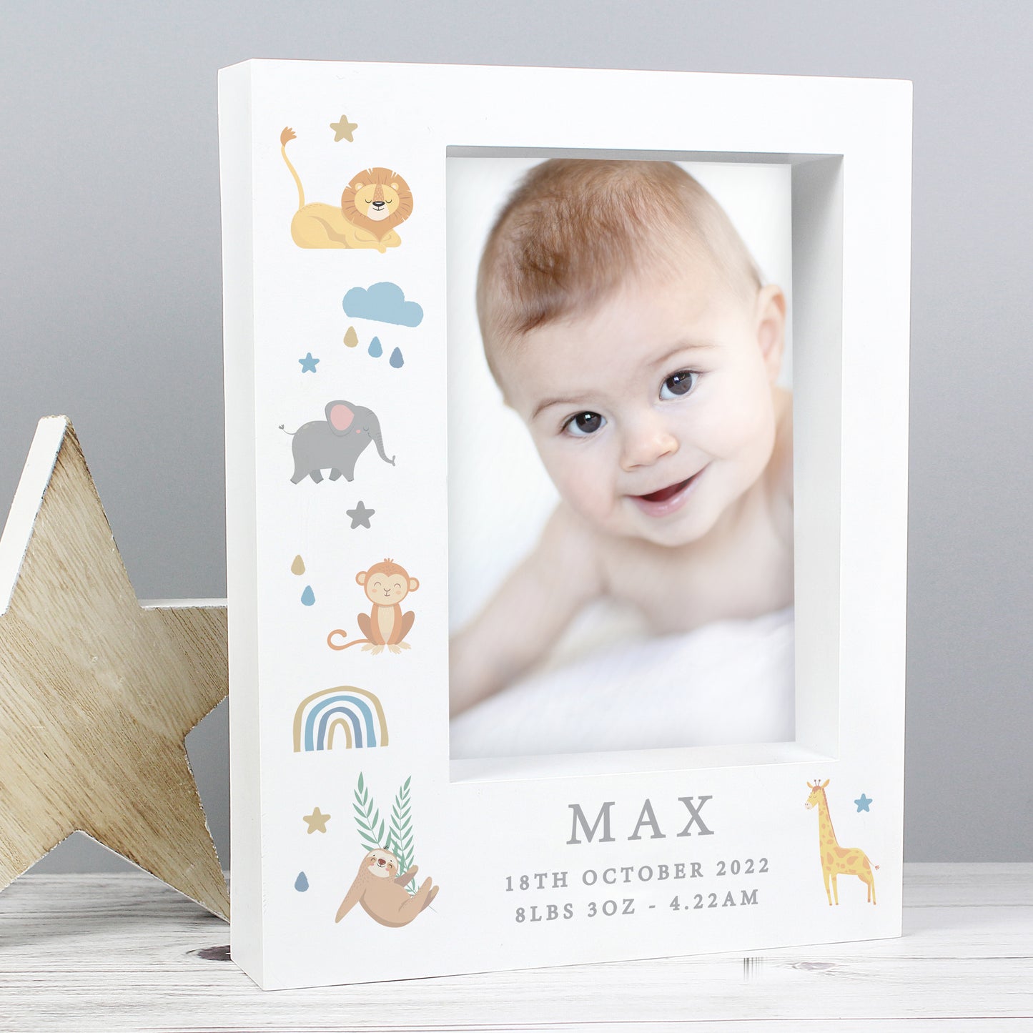 Personalised Safari Animals 5x7 Box Photo Frame - image 3