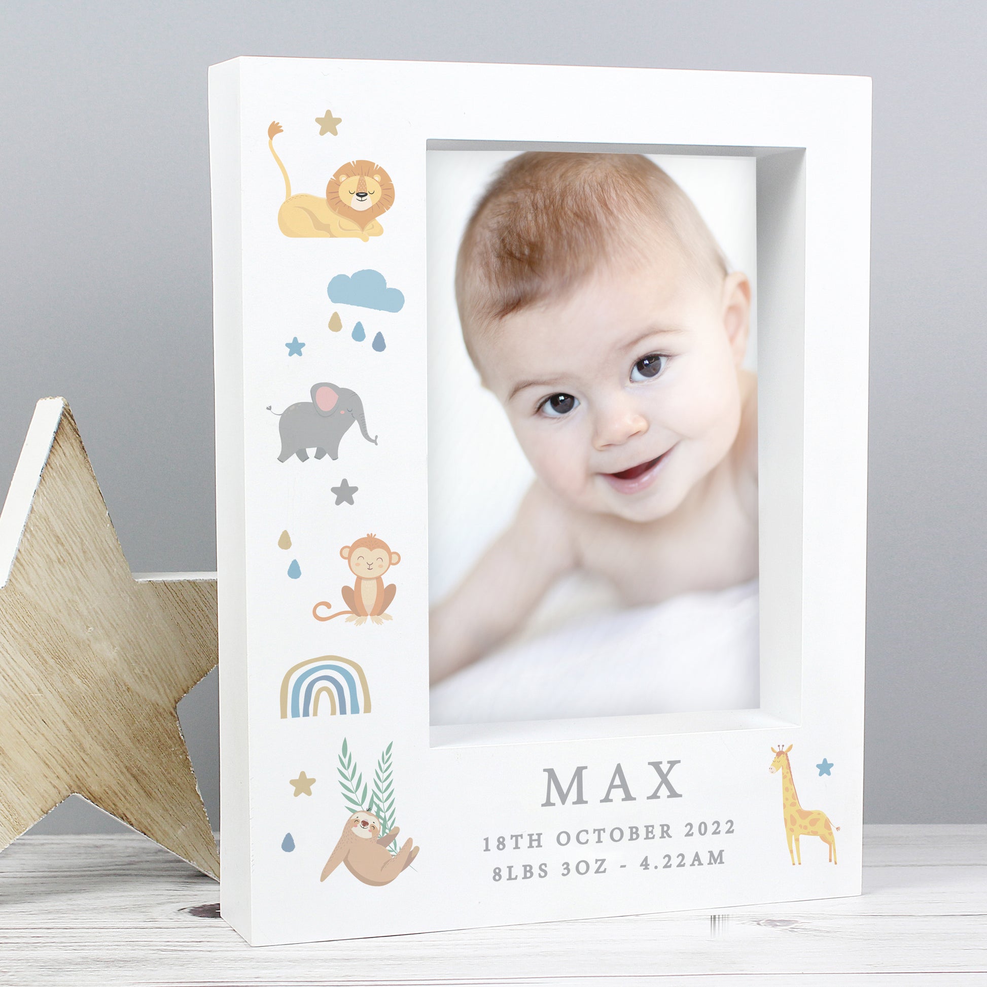 Personalised Safari Animals 5x7 Box Photo Frame - image 3