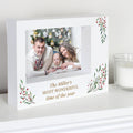 Personalised Christmas Foliage 5x7 Box Photo Frame from Heartfelt Gifts