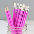 Personalised Star Motif Pink Pencils from Heartfelt Gifts