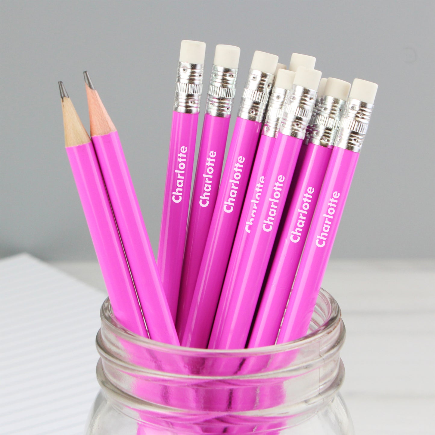 Personalised Name Only Pink Pencils from Heartfelt Gifts