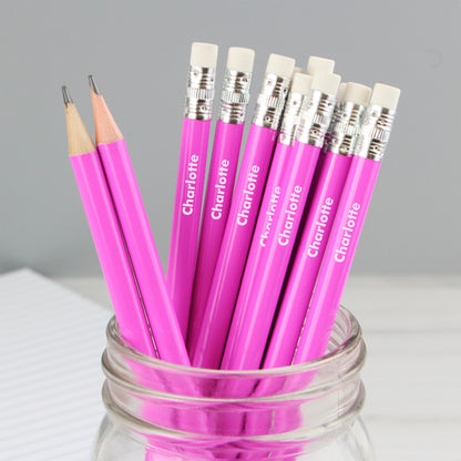 Personalised Name Only Pink Pencils from Heartfelt Gifts