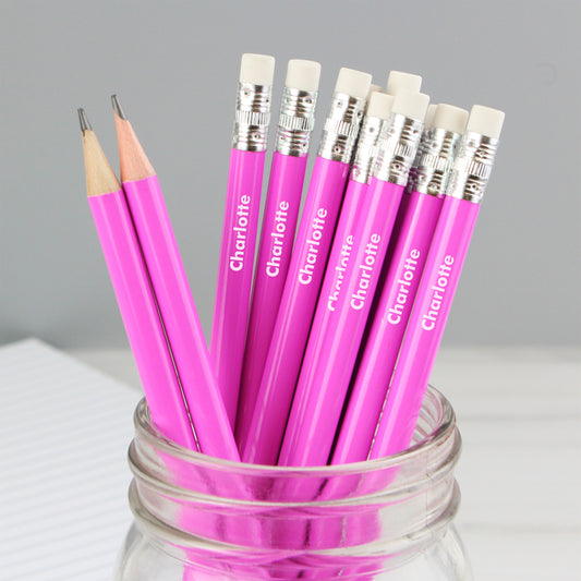 Personalised Name Only Pink Pencils from Heartfelt Gifts