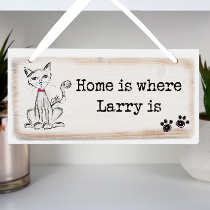 Personalised Cat Wooden Sign - image 3