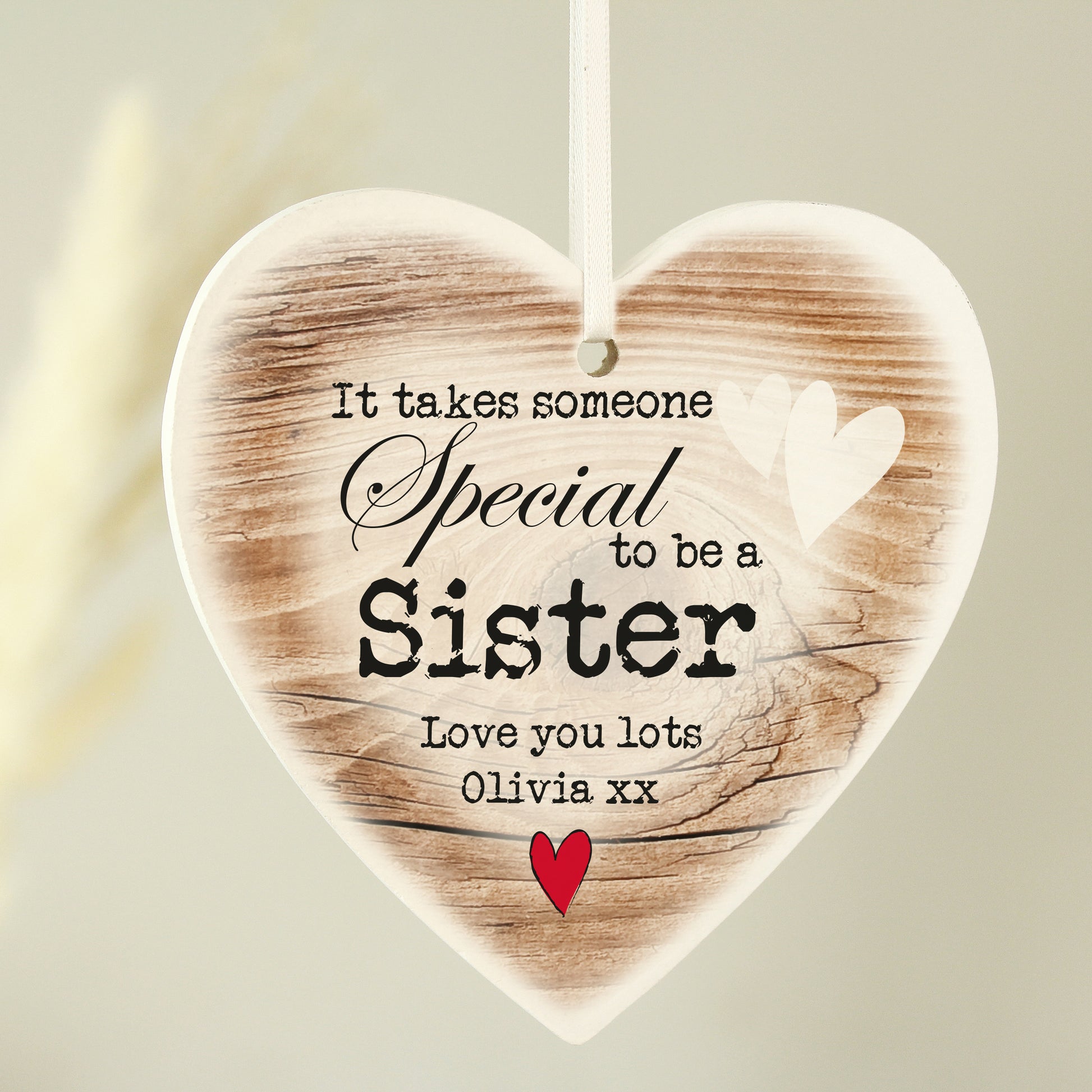 Personalised Someone Special Wooden Heart Shaped Decoration - image 3