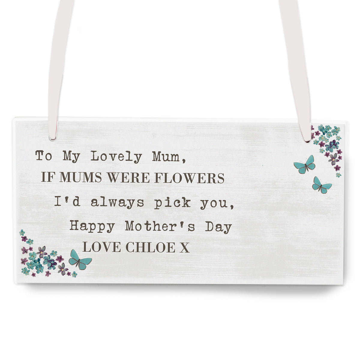 Personalised Forget me not Wooden Sign - image 2