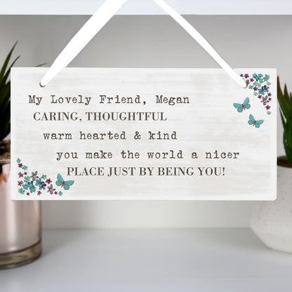 Personalised Forget me not Wooden Sign - image 3