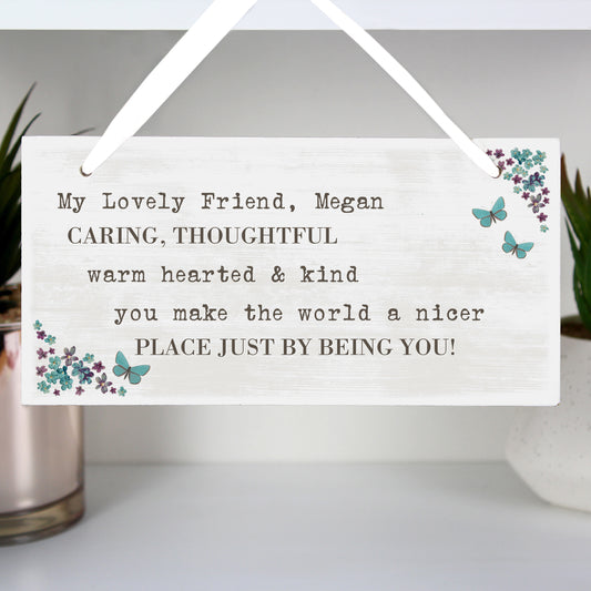 Personalised Forget me not Wooden Sign - image 3