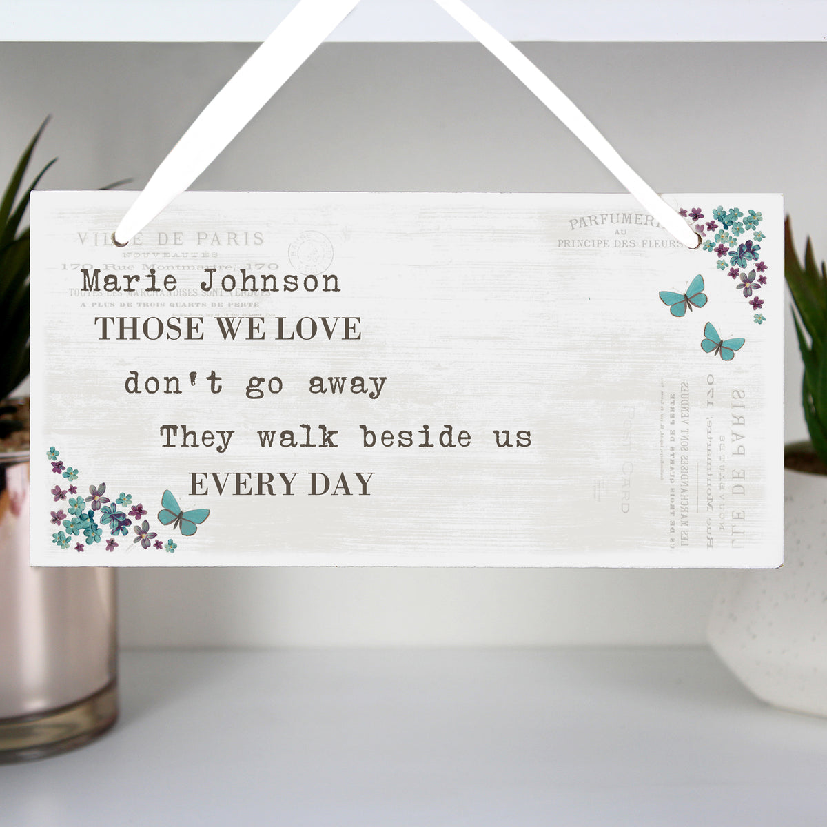 Personalised Forget me not Wooden Sign - image 4