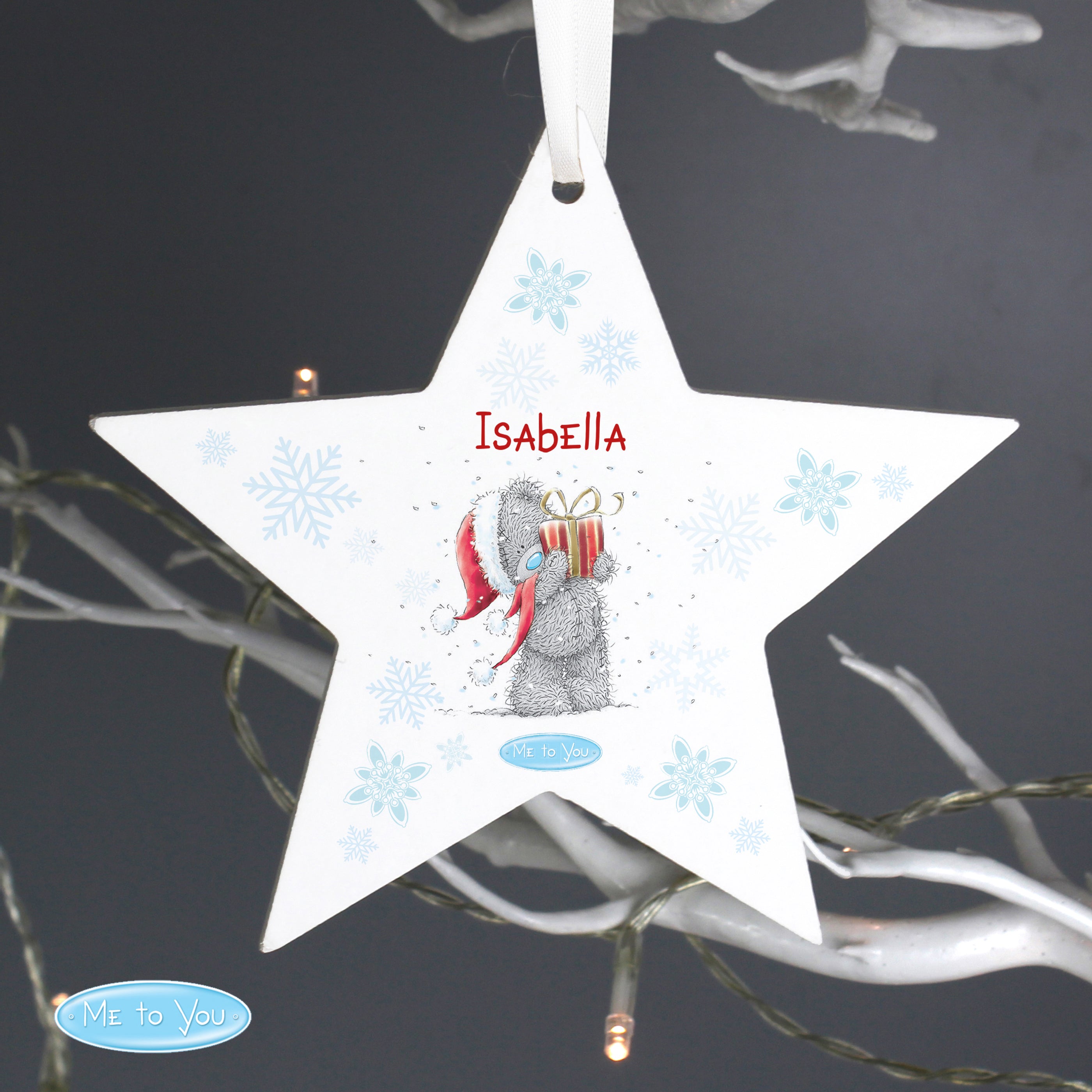 Personalised Me To You Christmas Wooden Star Decoration from Heartfelt Gifts