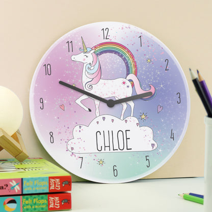 Personalised Unicorn Wooden Clock - image 2