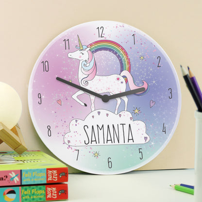 Personalised Unicorn Wooden Clock - image 4