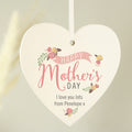 Personalised Floral Bouquet Mother's Day Wooden Heart Decoration from Heartfelt Gifts