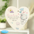 Personalised Tiny Tatty Teddy Pink Wooden Heart Decoration from Heartfelt Gifts