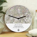 Personalised Present Day Map Compass Wooden Clock from Heartfelt Gifts